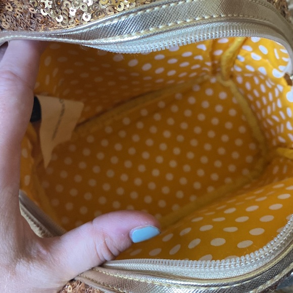 Gold sequin loungefly mini backpack - Picture 3 of 5